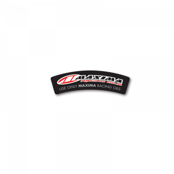 USE ONLY MAXIMA RACING OILS CURVED ENGINE DECAL
