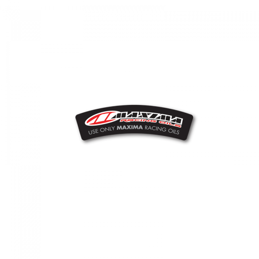 USE ONLY MAXIMA RACING OILS CURVED ENGINE DECAL